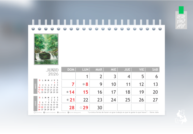 JUNIO TIRO CALENDARIO ANILLADO ACTUALIZADO 2026